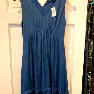 Loft midi dress, beautiful blue pattern